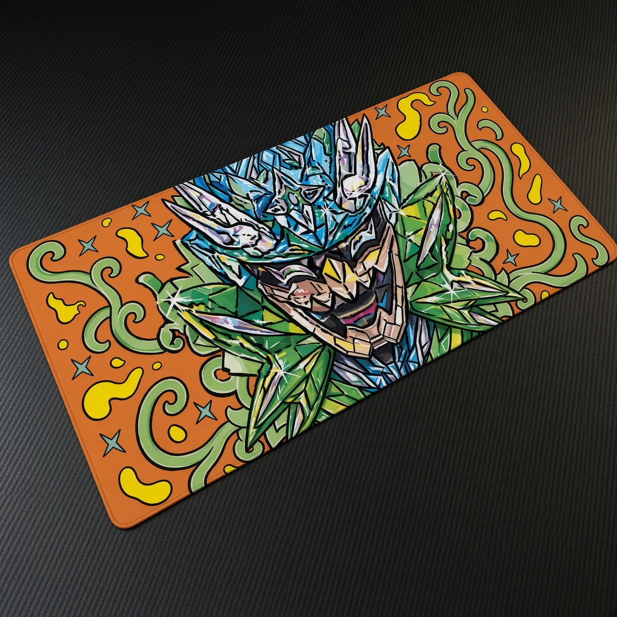 Ogerpon Wild Vines Pokemon Playmat angled view