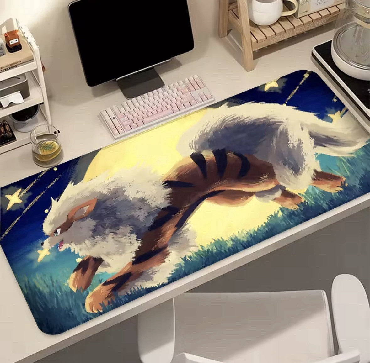 Arcanine Pokemon Gaming Mousepad Desktop TCG Card Game Playmat 24”