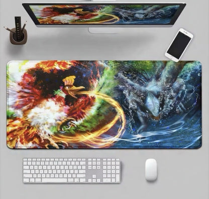 Ho-Oh Lugia Legend Top And Bottom Pokemon Playmat Desk Mat Pad Mousepad 24”