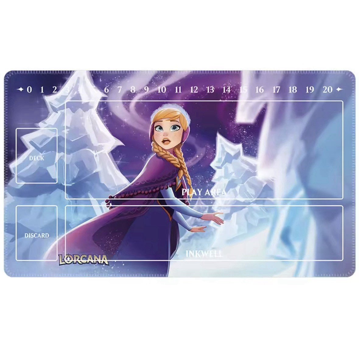 Disney Lorcana TCG Custom Playmat Frozen Princess Anna Keyboard Mousepad 24”