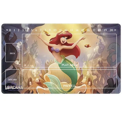 Disney Lorcana TCG Custom Playmat Princess Ariel The Little Mermaid Mousepad 24”