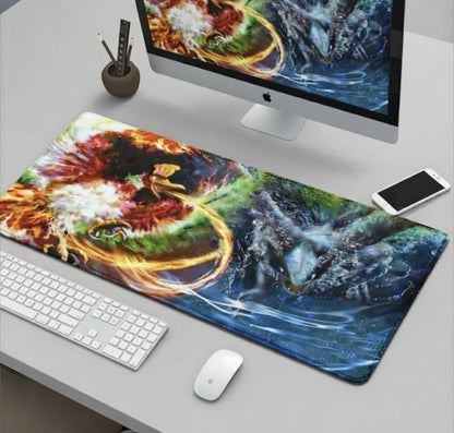 Ho-Oh Lugia Legend Top And Bottom Pokemon Playmat Desk Mat Pad Mousepad 24”