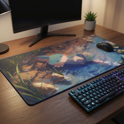 Sleepy Mudkip Cute Custom Standard Size Pokemon TCG Card Games Playmat Mousepad