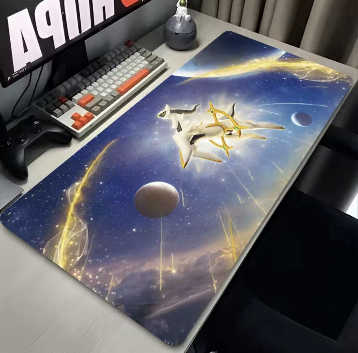 Arceus Pokemon Gaming Mousepad Desktop TCG Card Game Playmat 24”
