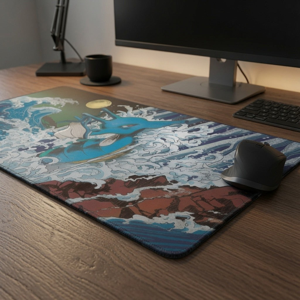 Kingdra EX Shrouded Fable SIR Unbranded Pokemon TCG Card Playmat Mousepad 24x14"