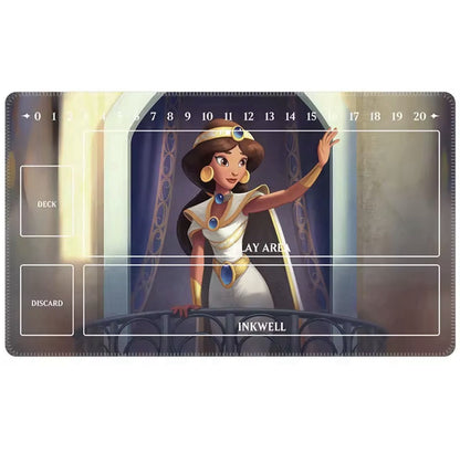 Disney Lorcana TCG Custom Playmat Princess Jasmine Aladdin Keyboard Mousepad 24”