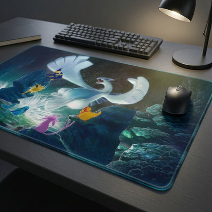 Revival of Lugia Custom Pokemon TCG Standard Playmat Eeveelutions Mousepad 24x14