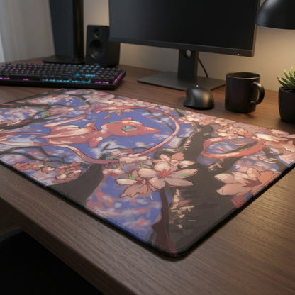 Mew Floral Nap Custom Pokemon 30th SIR Card TCG Mousepad Playmat 24x14"