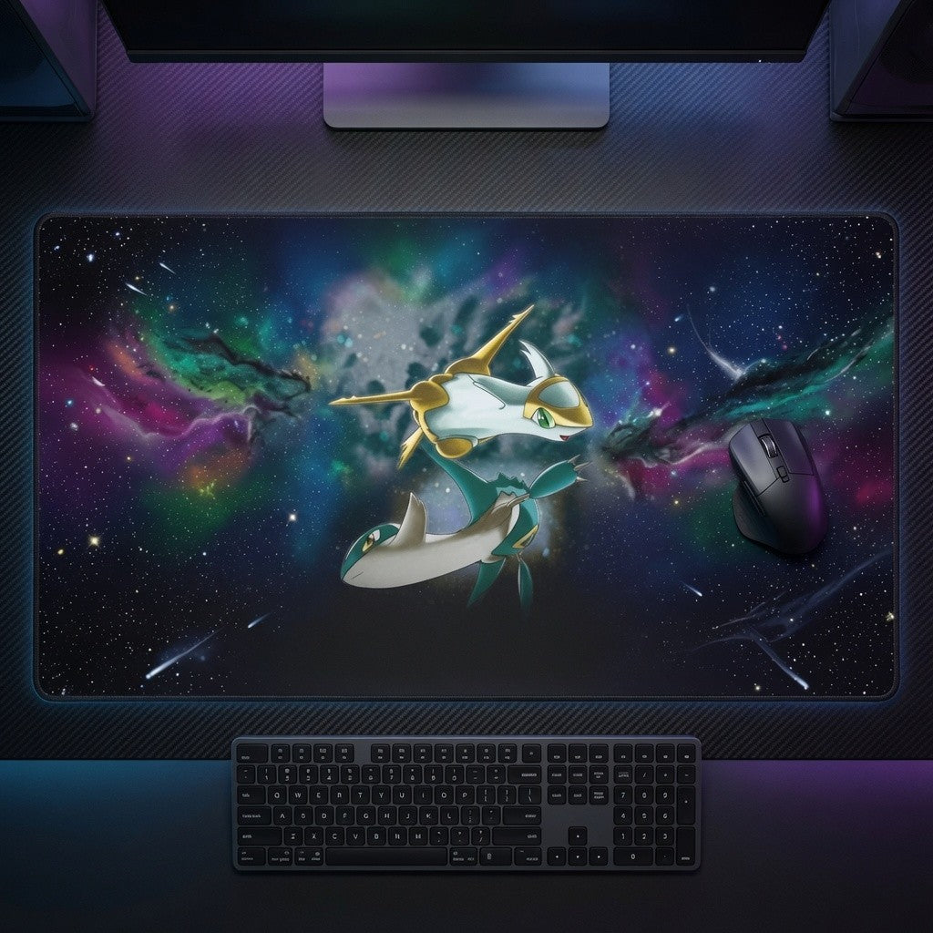 Shiny Latios & Latias Gold Star Custom Pokemon Card TCG Mousepad Playmat 24x14"