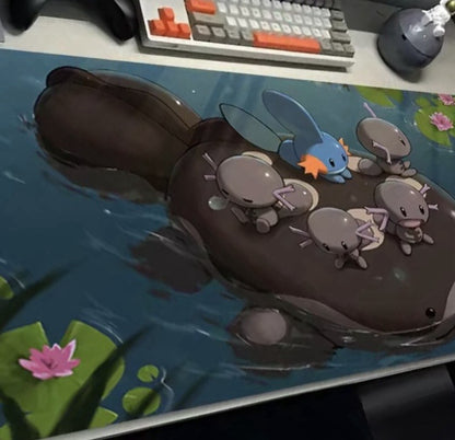 Pokémon Wooper Mudkip Clodsire Game Table Playmat Card CCG Pad Mousepad 24”