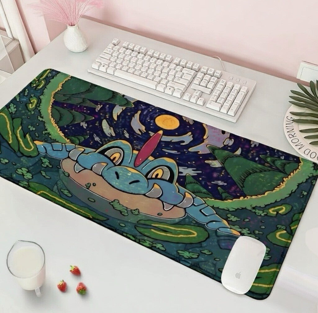 Pokemon Feraligatr Playmat Unofficial Gaming Mat Table Top Desk Cover 24 Inches