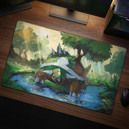 Torterra Verdant Pond Custom Pokemon Card TCG Mousepad Playmat 24x14"