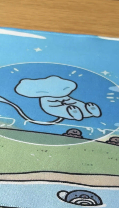 Shiny Bubble Mew Paldean Fates SIR Pokemon TCG Custom Standard Playmat Mousepad