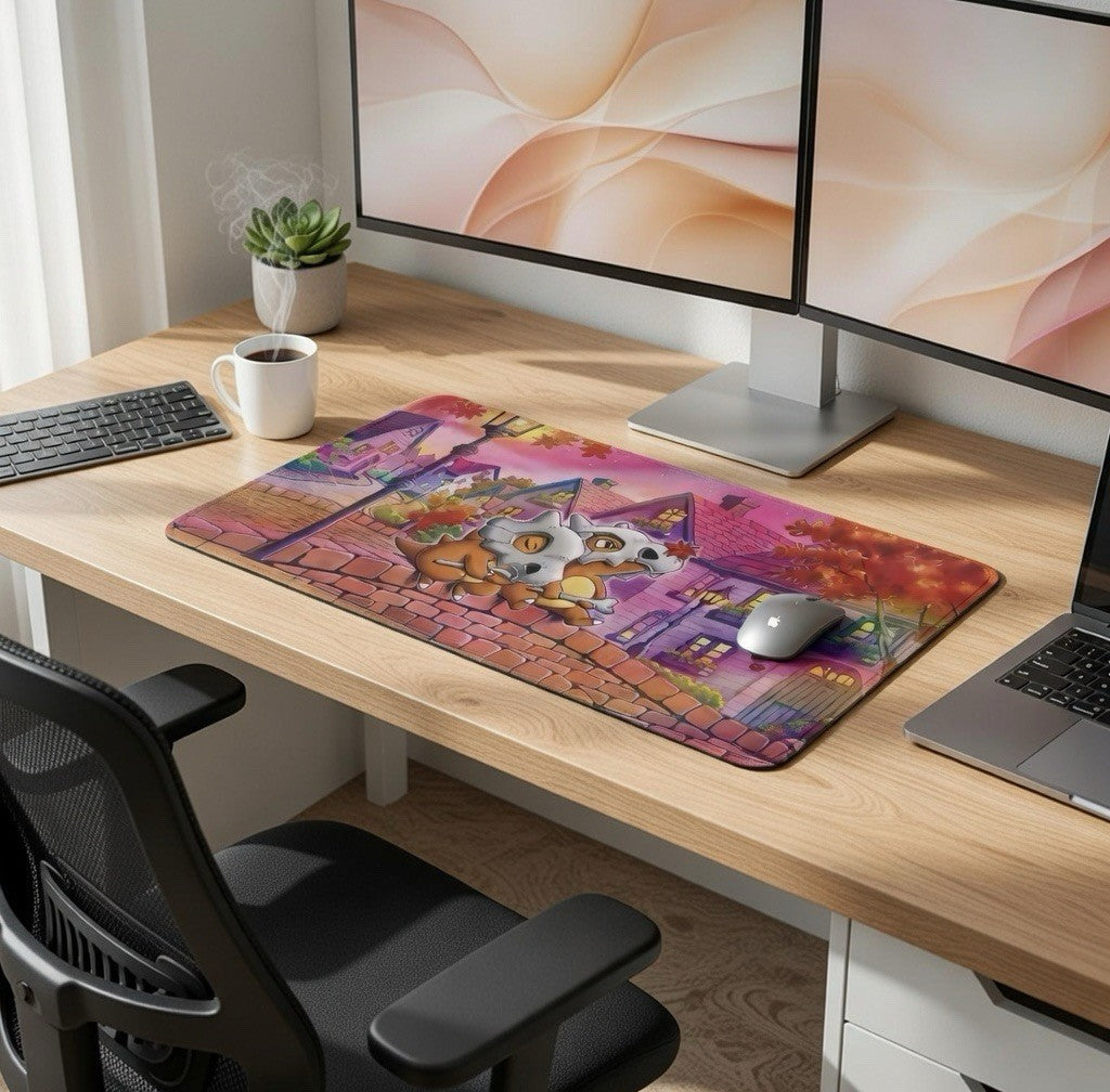 Cubone Pokemon Playmat Gaming Office Room Desk Mat Pad Mousepad 24”