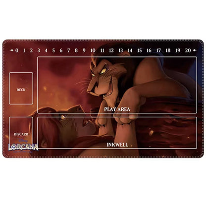 Disney Lorcana TCG Custom Playmat The Lion King Scar Keyboard Mousepad 24”