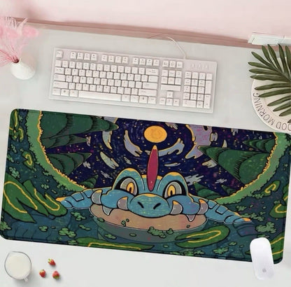 Pokemon Feraligatr Playmat Unofficial Gaming Mat Table Top Desk Cover 24 Inches