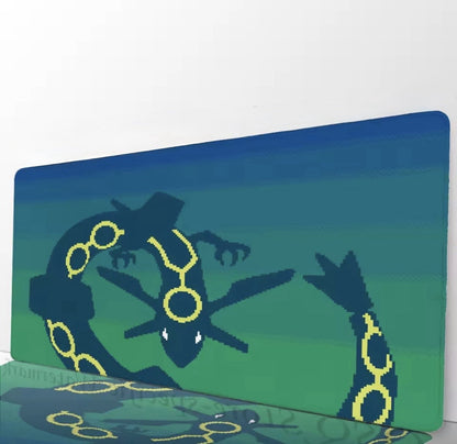 Pokémon Emerald Rayquaza Art Game Playmat Mouse Keyboard Pad 24"