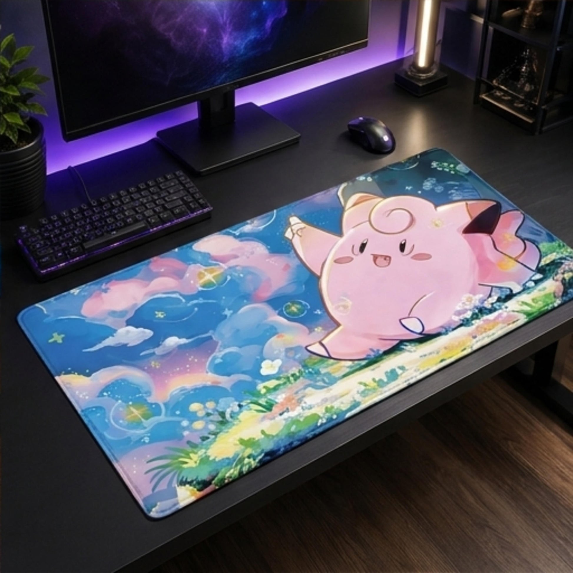 Clefairy Moonlight Dance trading card game playmat — Togekid