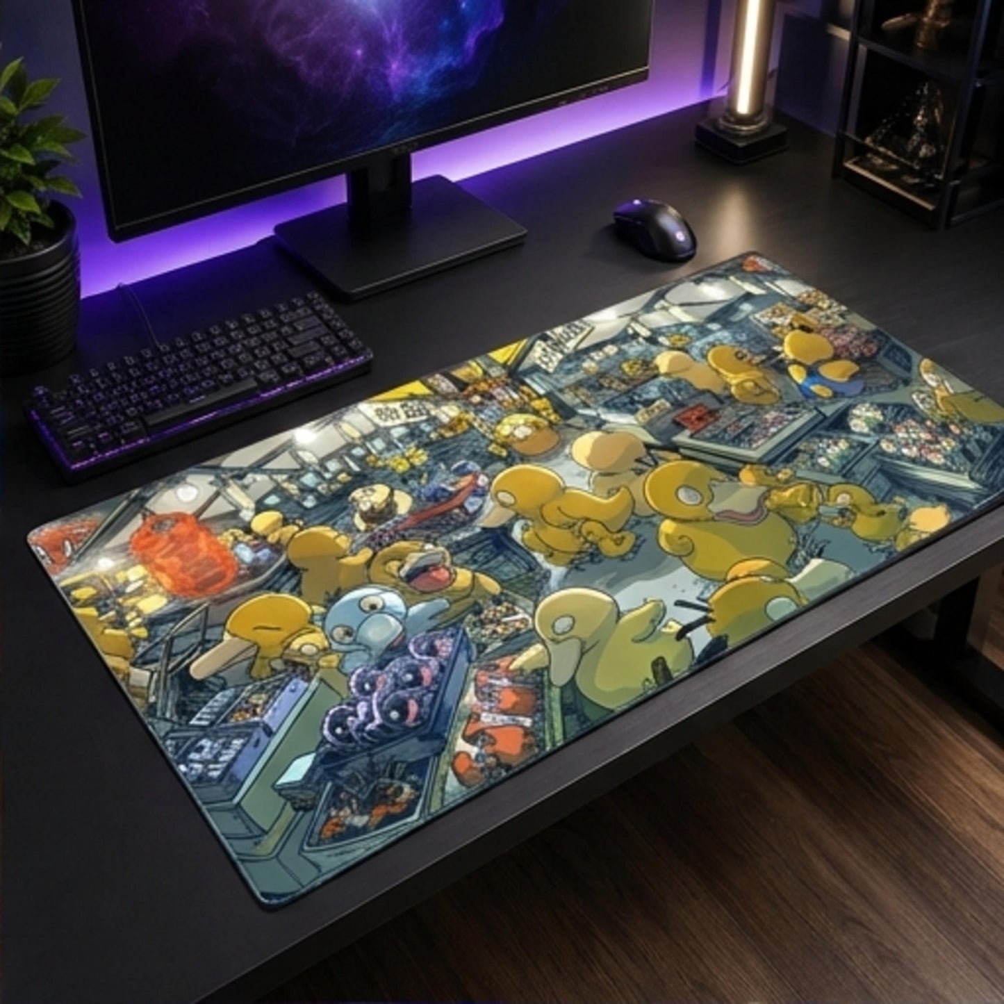 Shiny Psyduck Chaos at the Market trading card game playmat — Togekid