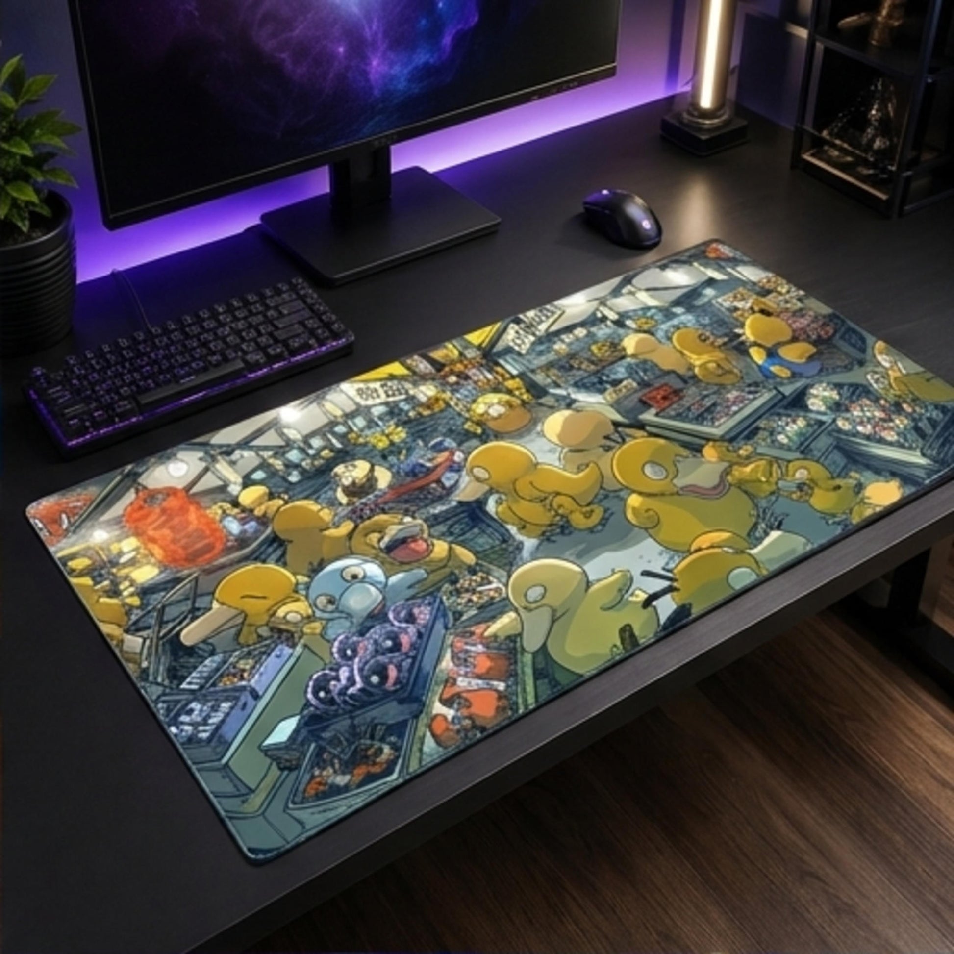 Shiny Psyduck Chaos at the Market trading card game playmat — Togekid