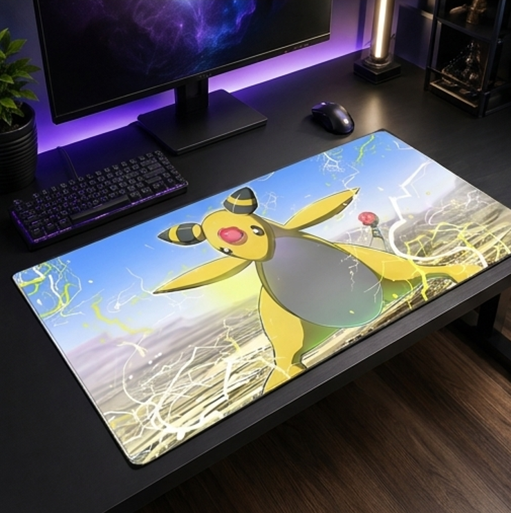 Ampharos Beacon Light trading card game playmat — Togekid