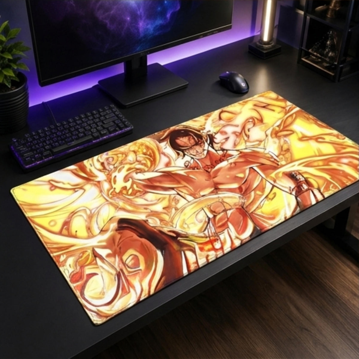 Portgas D. Ace Flame Fist One Piece playmat — Togekid