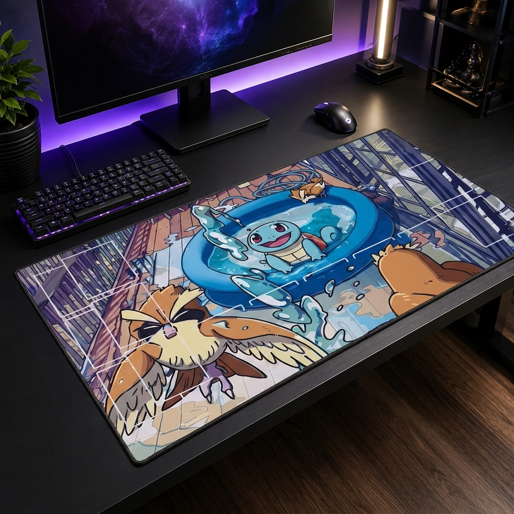 Squirtle Pool Playtime trading card game playmat — Togekid