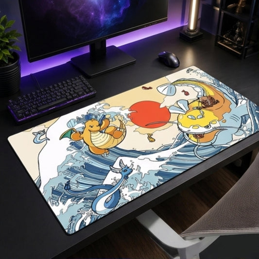 Dragonite Great Wave trading card game playmat — Togekid